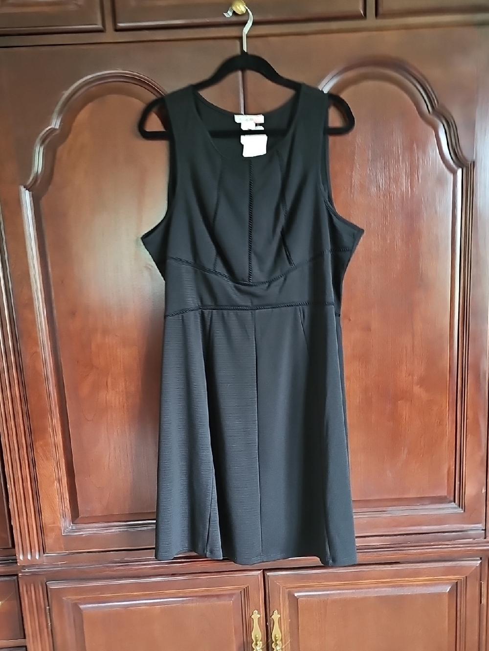 Love Squared Black Sleeveless A-Line Mini Dress